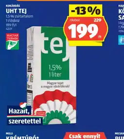 ALDI Kokárdás UHT TEJ ajánlat
