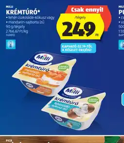 ALDI MILLI KRÉMTÚR ajánlat