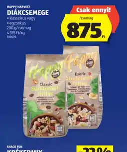ALDI HAPPY HARVEST DIÁKCSEMEGE ajánlat
