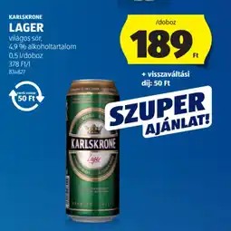 ALDI KARLSKRONE LAGER ajánlat