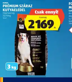 ALDI ROMEO PRÉMIUM SZÁRAZ KUTYAELEDEL ajánlat