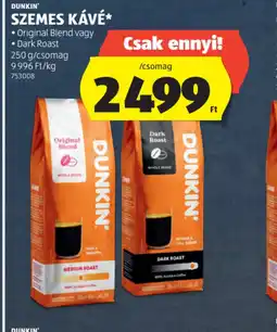ALDI DUNKIN' SZEMES KÁVÉ ajánlat