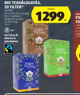 ALDI ENGLISH TEA SHOP BIO TEAVÁLOGATÁS ajánlat