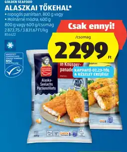 ALDI GOLDEN SEAFOOD ALASZKAI TŐKEHAL ajánlat