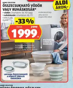 ALDI HOME CREATION ÖSSZECSUKHAT VÖDÖR/RUHÁSKOSÁR ajánlat