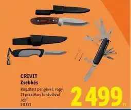 Lidl CRIVIT Zsebkés ajánlat