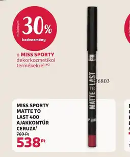 Rossmann MISS SPORTY MATTE TO LAST AJAKKONTÚR CERUZA ajánlat
