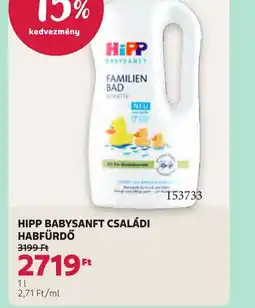 Rossmann HIPP BABYSANFT CSALÁDI HABFÜRDŐ ajánlat