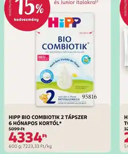 Rossmann HIPP BIO COMBIOTIK 2 TÁPSZER ajánlat