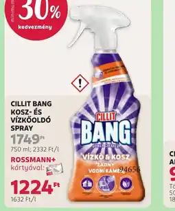 Rossmann CILLIT BANG KOSZ- ÉS V az AIR WICKZKŐOLD SPRAY ajánlat