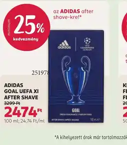 Rossmann ADIDAS GOAL UEFA XI AFTER SHAVE ajánlat