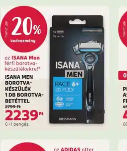 Rossmann ISANA Men borotva-készülék ajánlat