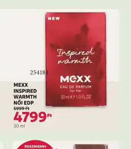 Rossmann MEXX INSPIRED WARMTH NŐI EDP ajánlat