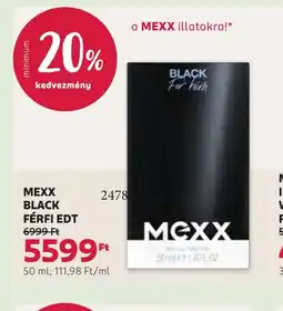 Rossmann MEXX BLACK FÉRFI EDT ajánlat