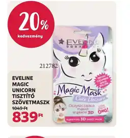 Rossmann EVELINE MAGIC UNICORN SZÖVETMASZK ajánlat