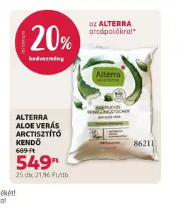 Rossmann ALTERRA ALOE VERÁS ARCTISZTÍT KENDŐ ajánlat