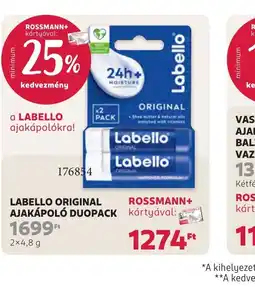 Rossmann LABELLO ajakápol duopack ajánlat