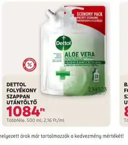 Rossmann DETTOL FOLYÉKONY SZAPPAN UTÁNTÖLTŐ ajánlat