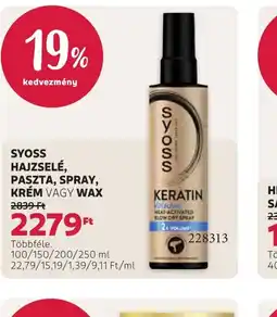 Rossmann SYOSS HAJZSELÉ, PASZTA, SPRAY, KRÉM VAGY WAX ajánlat