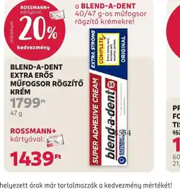 Rossmann BLEND-A-DENT MŰFOGSOR RÖGZ 1529TŐ KRÉM ajánlat
