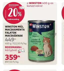 Rossmann WINSTON MÁJ MACSKAMENTA ajánlat