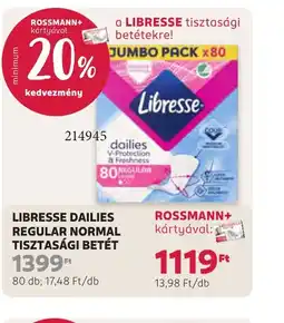 Rossmann LIBRESSE DAILIES TISZTASÁGI BETÉT ajánlat
