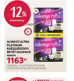 Rossmann ALWAYS ULTRA PLATINUM BETÉT ajánlat