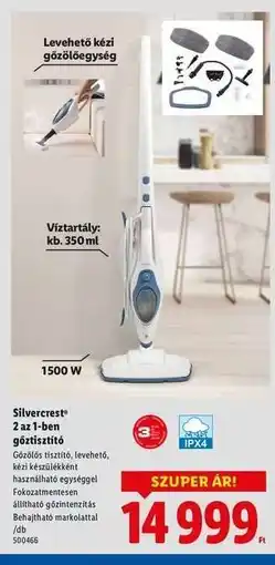 Lidl SILVERCREST 2 az 1-ben gőztisztító ajánlat