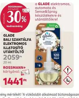 Rossmann GLADE BALI SZANTÁLFA ILLATOSÍT ajánlat