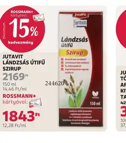 Rossmann JUTAVIT LÁNDZSÁS ÚTIFŰ SZIRUP ajánlat