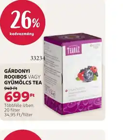 Rossmann GÁRDONYI ROOIBOS VAGY GYÜMÖLCS TEA ajánlat