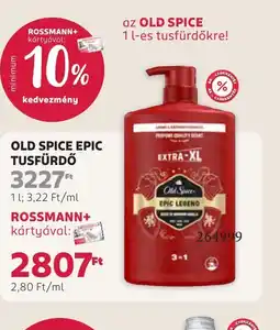 Rossmann OLD SPICE EPIC TUSFÜRDŐ ajánlat