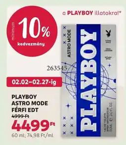 Rossmann PLAYBOY ASTRO MODE FÉRFI EDT ajánlat