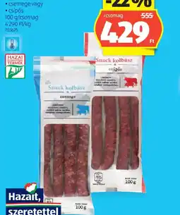 ALDI SNACK KOLBÁSZ ajánlat