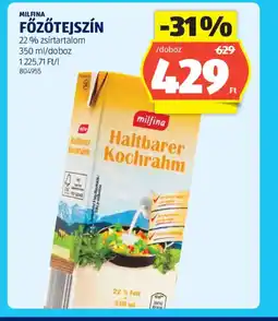 ALDI MILFINA FŐZŐTEJSZÍN ajánlat