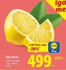 Lidl Bio citrom ajánlat