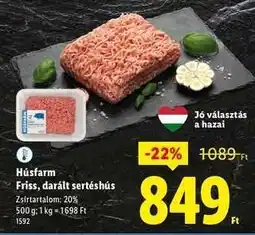 Lidl HÚSFARM Friss, darált sertéshús ajánlat
