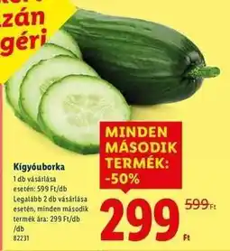 Lidl Kígyóuborka ajánlat