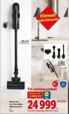 Lidl SILVERCREST 2 az 1-ben akkus ciklon porszívó ajánlat