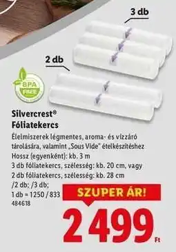 Lidl Silvercrest Fóliatekercs ajánlat