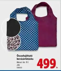 Lidl Összehajtható bevásárlótáska ajánlat