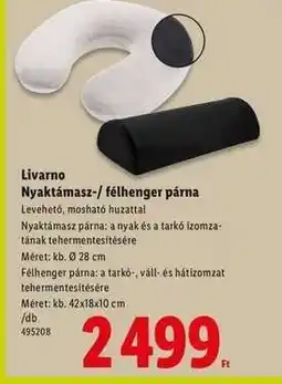 Lidl Livarno Nyaktámasz-/ félhenger párna ajánlat