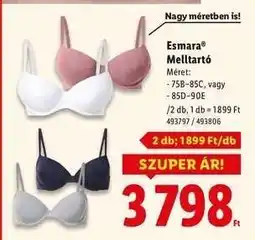 Lidl ESMARA Melltartó ajánlat