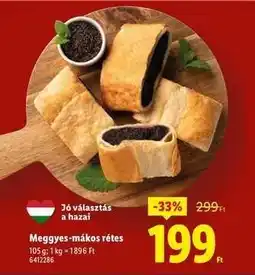 Lidl Meggyes-mákos rétes ajánlat