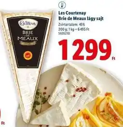 Lidl Les Courtenay Brie de Meaux lágy sajt ajánlat