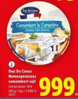 Lidl Duc De Coeur Nemespenészes camembert sajt ajánlat