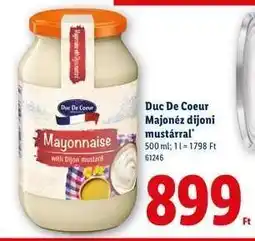 Lidl Duc De Coeur Majonéz dijoni mustárral ajánlat