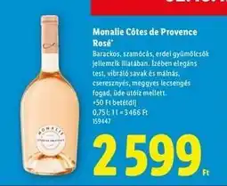 Lidl Monalie Cotes De Provence Rosé ajánlat