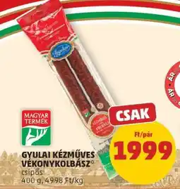 PENNY Gyulai Kézműves Vékonykolbász ajánlat