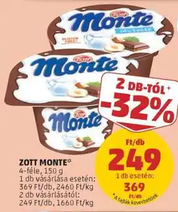 PENNY Zott Monte ajánlat